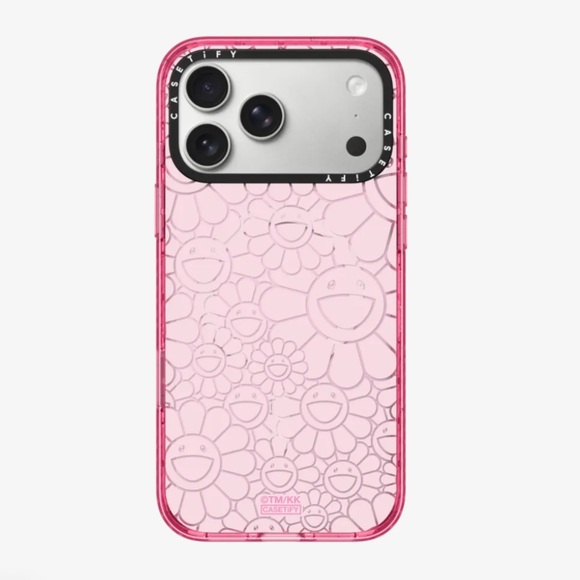Casetify Accessories - Casetify Pink Floral Smiley Phone Case Pro Max